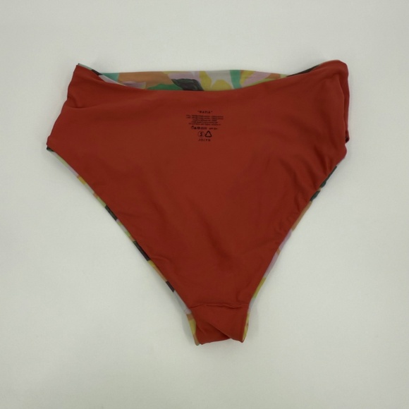 Jolyn Swimsuit Women Small Bikini Bottom Natia Boho Beige Neutral Green Tropical - Picture 7 of 10